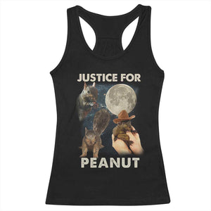 Justice For Peanut The Squirrel 2024 Moon Racerback Tank Top TS11 Black Print Your Wear