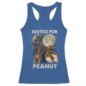 Justice For Peanut The Squirrel 2024 Moon Racerback Tank Top TS11 Royal Blue Print Your Wear