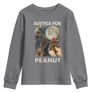 Justice For Peanut The Squirrel 2024 Moon Youth Sweatshirt TS11 Charcoal Print Your Wear
