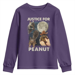 Justice For Peanut The Squirrel 2024 Moon Youth Sweatshirt TS11 Purple Print Your Wear