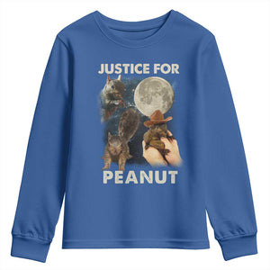 Justice For Peanut The Squirrel 2024 Moon Youth Sweatshirt TS11 Royal Blue Print Your Wear