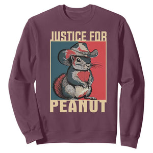 Justice For Peanut The Squirrel 2024 Sweatshirt TS11 Maroon Print Your Wear