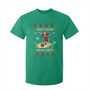 Funny Christmas Bowling T Shirt For Kid Thats Some Bowlshit Xmas Bowler Santa TS11 Irish Green Print Your Wear