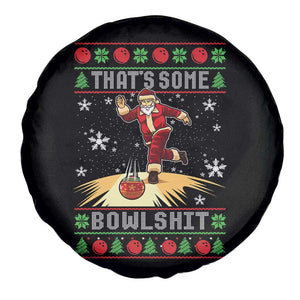 Funny Christmas Bowling Spare Tire Cover Thats Some Bowlshit Xmas Bowler Santa TS11 Print Your Wear