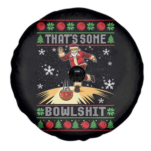 Funny Christmas Bowling Spare Tire Cover Thats Some Bowlshit Xmas Bowler Santa TS11 Print Your Wear
