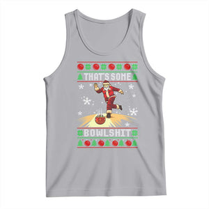 Funny Christmas Bowling Tank Top Thats Some Bowlshit Xmas Bowler Santa TS11 Athletic Heather Print Your Wear