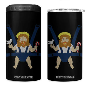 Funny Christmas Baby Jesus 4 in 1 Can Cooler Tumbler Xmas Christian Little Boy TS11 One Size: 16 oz Black Print Your Wear