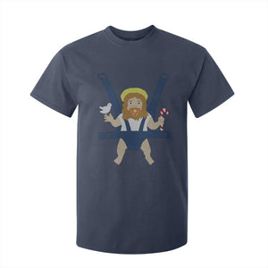 Funny Christmas Baby Jesus T Shirt For Kid Xmas Christian Little Boy TS11 Navy Print Your Wear
