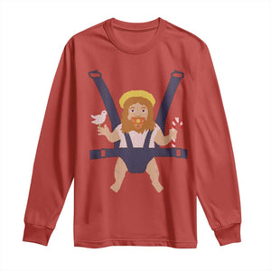 Funny Christmas Baby Jesus Long Sleeve Shirt Xmas Christian Little Boy TS11 Red Print Your Wear