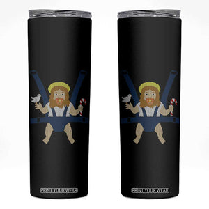Funny Christmas Baby Jesus Skinny Tumbler Xmas Christian Little Boy - Print Your Wear