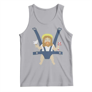 Funny Christmas Baby Jesus Tank Top Xmas Christian Little Boy TS11 Athletic Heather Print Your Wear