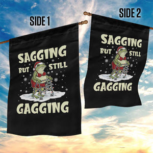 Funny Sagging But Still Gagging Christmas Frog Garden Flag Funny Cringe Meme Gag Humor TS11 Print Your Wear