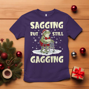 Funny Sagging But Still Gagging Christmas Frog T Shirt Funny Cringe Meme Gag Humor TS11 Purple Print Your Wear