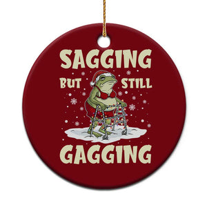 Funny Sagging But Still Gagging Christmas Frog Ceramic Ornament Funny Cringe Meme Gag Humor TS11 1pc Red Print Your Wear