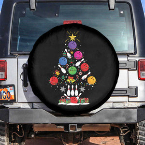 Funny Bowling Christmas Tree Lights Xmas Bowler Spare Tire Cover TS11 No hole Black Print Your Wear