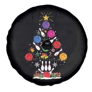 Funny Bowling Christmas Tree Lights Xmas Bowler Spare Tire Cover TS11 Print Your Wear