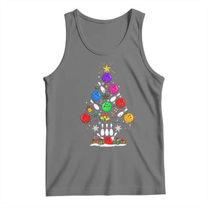 Funny Bowling Christmas Tree Lights Xmas Bowler Tank Top - Print Your Wear