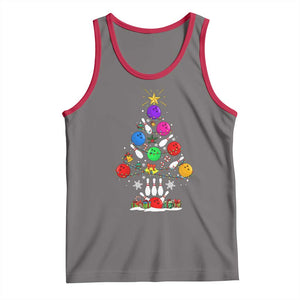 Funny Bowling Christmas Tree Lights Xmas Bowler Tank Top - Print Your Wear