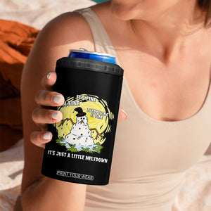 Funny It Is Fine I Am Fine Everything Is Fine Its Just A Little Meltdown 4 in 1 Can Cooler Tumbler Christmas Snowman TS11 Print Your Wear
