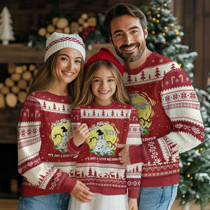 Funny It Is Fine I Am Fine Everything Is Fine Its Just A Little Meltdown Ugly Christmas Sweater Xmas Snowman TS11 Red Beige Print Your Wear