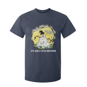 Funny It Is Fine I Am Fine Everything Is Fine Its Just A Little Meltdown T Shirt For Kid Christmas Snowman TS11 Navy Print Your Wear