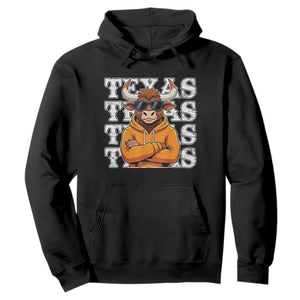 Texas Fan Hoodie Longhorns Cow Texas Pride Sport Lover TS11 Black Print Your Wear