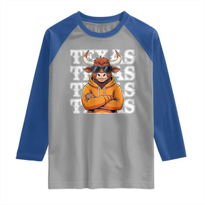 TFL Football Lover Raglan Shirt Vintage Orange Cow Sunglasses Game Day TS11 Sport Gray Royal Print Your Wear