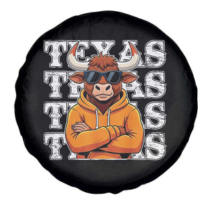 TFL Football Lover Spare Tire Cover Vintage Orange Cow Sunglasses Game Day TS11 Print Your Wear