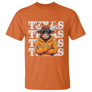 Texas Fan T Shirt Longhorns Cow Texas Pride Sport Lover TS11 Orange Print Your Wear