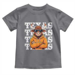 TFL Football Lover Toddler T Shirt Vintage Orange Cow Sunglasses Game Day TS11 Charcoal Print Your Wear