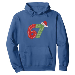 Personalized 67 Christmas Hoodie Custom Text Rizz Aura Farming Six Seven Meme Gen Alpha TS11 Royal Blue Print Your Wear