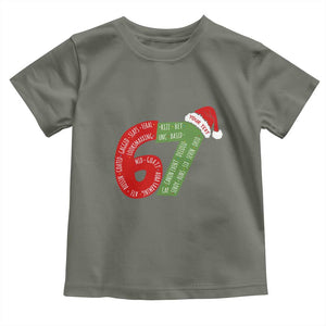 Personalized 67 Christmas Toddler T Shirt Custom Text Rizz Aura Farming Six Seven Meme Gen Alpha TS11 Military Green Print Your Wear