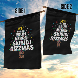 Funny Christmas Six Seven Meme Garden Flag 67 No Cap Bruh Merry Skibidi Rizzmas 2025 TS11 Print Your Wear
