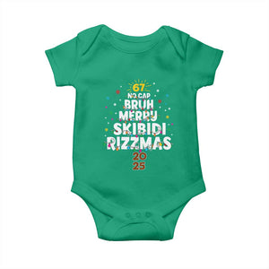 Funny Christmas Six Seven Meme Baby Onesie 67 No Cap Bruh Merry Skibidi Rizzmas 2025 TS11 Irish Green Print Your Wear