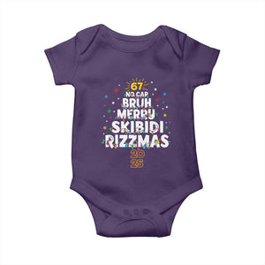 Funny Christmas Six Seven Meme Baby Onesie 67 No Cap Bruh Merry Skibidi Rizzmas 2025 TS11 Purple Print Your Wear