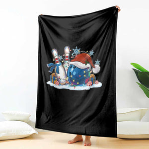 Funny Christmas Bowling Santa Hat Xmas Bowler Throw Blanket TS11 Print Your Wear