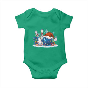 Funny Christmas Bowling Santa Hat Xmas Bowler Baby Onesie TS11 Irish Green Print Your Wear