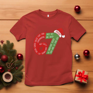 Funny 67 Christmas T Shirt Rizz Aura Farming Bussin Six Seven Meme Gen Alpha TS11 Red Print Your Wear