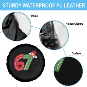 Funny 67 Christmas Spare Tire Cover Rizz Aura Farming Bussin Six Seven Meme Gen Alpha TS11 Print Your Wear