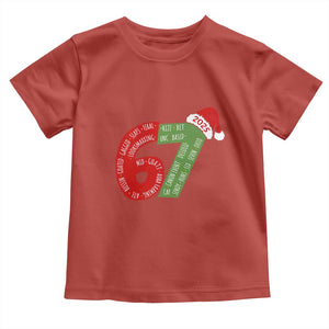 Funny 67 Christmas Toddler T Shirt Rizz Aura Farming Bussin Six Seven Meme Gen Alpha TS11 Red Print Your Wear