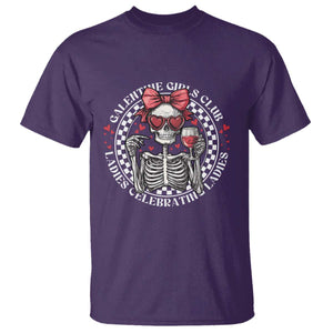 Funny Galentine's Day T Shirt Galentine Girls Club Ladies Celebrating Ladies Skeleton TS11 Purple Print Your Wear
