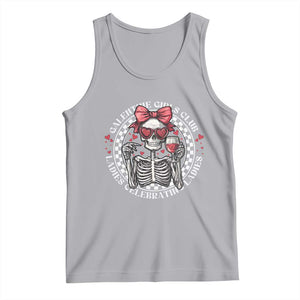 Funny Galentine's Day Tank Top Galentine Girls Club Ladies Celebrating Ladies Skeleton TS11 Athletic Heather Print Your Wear