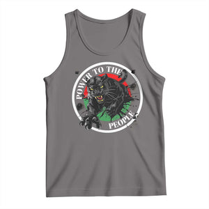 Power To The People Black Panther Party Tank Top Black History Month TS11 Deep Heather Print Your Wear