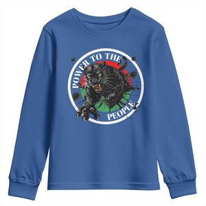 Power To The People Black Panther Party Youth Sweatshirt Black History Month TS11 Royal Blue Print Your Wear