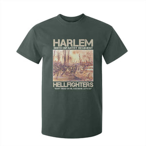 Harlem Hellfighters T Shirt For Kid 369th Infantry Regiment Don't Tread On Me Let's Go Black History Month TS11 Dark Forest Green Print Your Wear