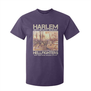 Harlem Hellfighters T Shirt For Kid 369th Infantry Regiment Don't Tread On Me Let's Go Black History Month TS11 Purple Print Your Wear