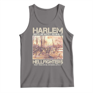 Harlem Hellfighters Tank Top 369th Infantry Regiment Don't Tread On Me Let's Go Black History Month TS11 Deep Heather Print Your Wear