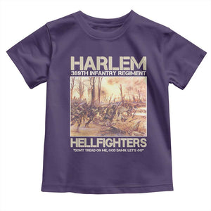 Harlem Hellfighters Toddler T Shirt 369th Infantry Regiment Don't Tread On Me Let's Go Black History Month TS11 Purple Print Your Wear