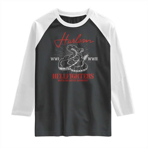 Harlem Hellfighters Raglan Shirt 369th Infantry Regiment Black Snake Black History Month TS11 Black White Print Your Wear