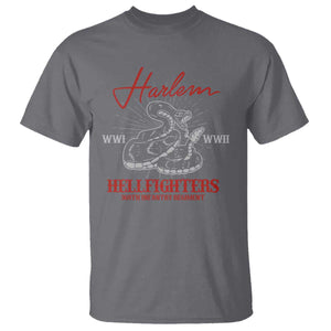Harlem Hellfighters T Shirt 369th Infantry Regiment Black Snake Black History Month TS11 Charcoal Print Your Wear